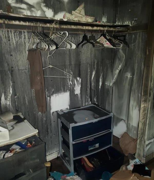 Fire Damage To The Interior Of The Home