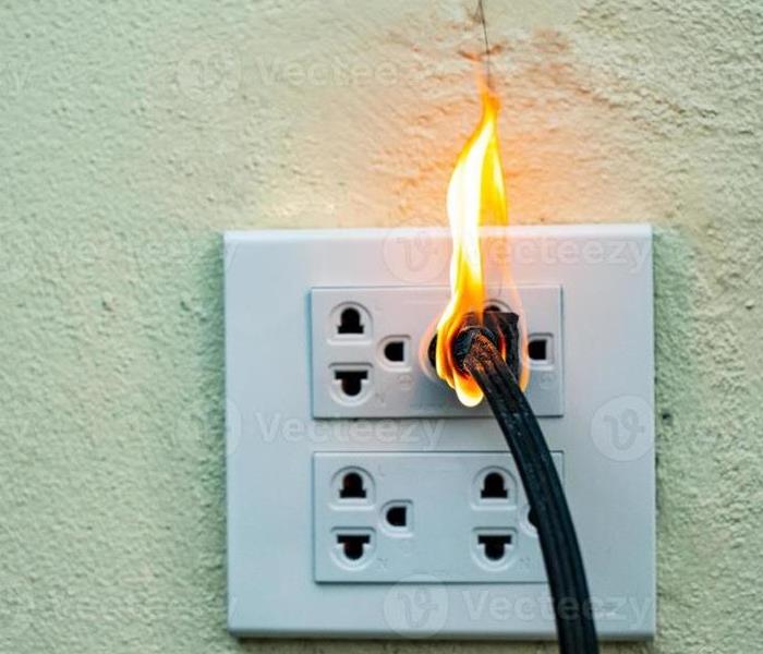 Electrical Outlet Fire 