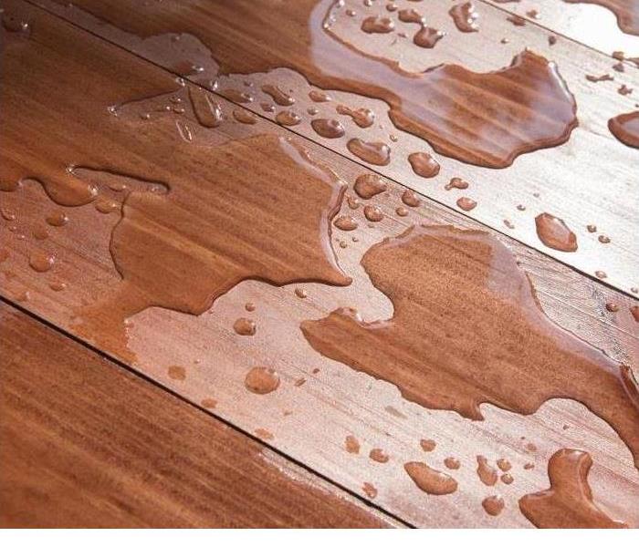 water saturated wood flooring